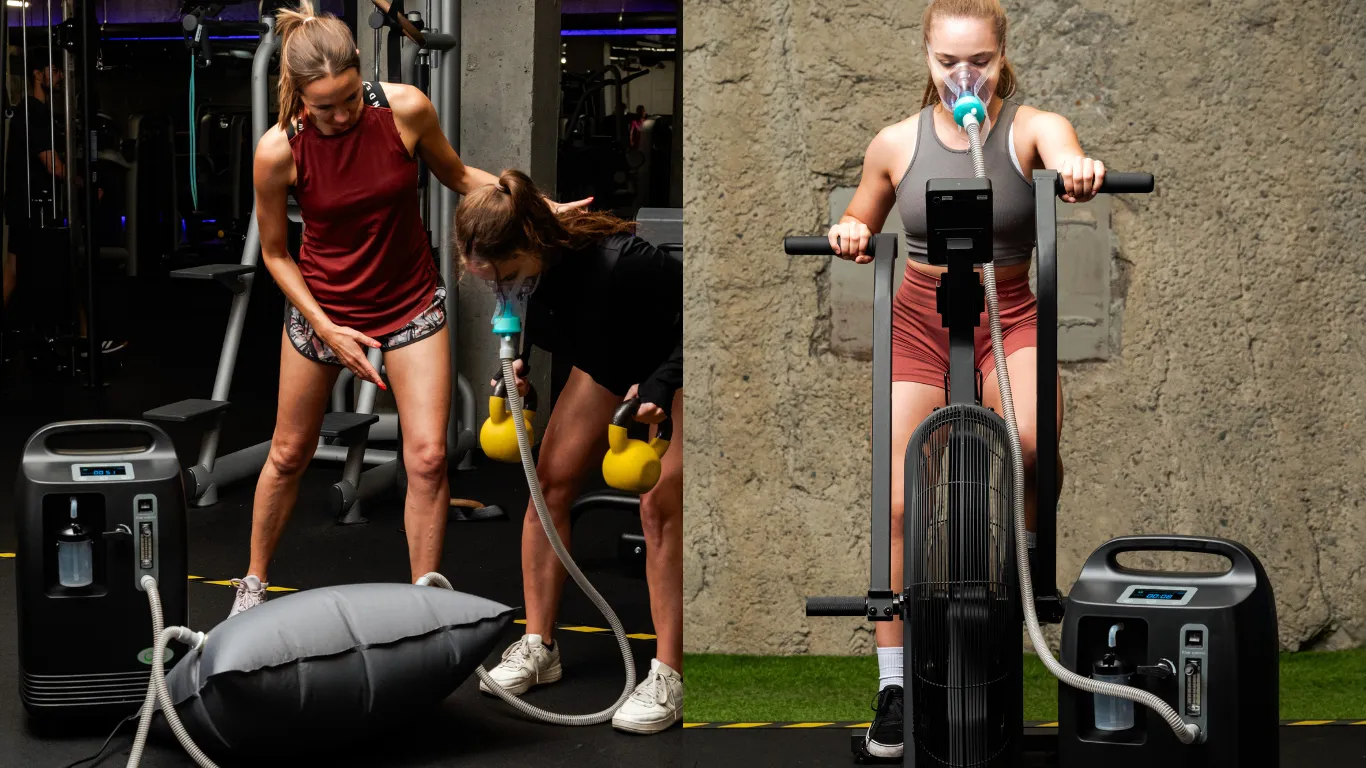 Trening z generatorem hipoksyjnym OLV-10SH i rezerwuarem 100 l